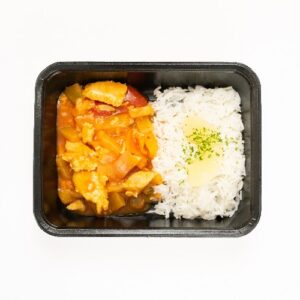 Mexicaans gewokte kip in zoetzure saus met rijst